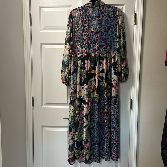 Soft Surroundings Pink and Blue Long Sleeve Dress - Picture 4 of 8